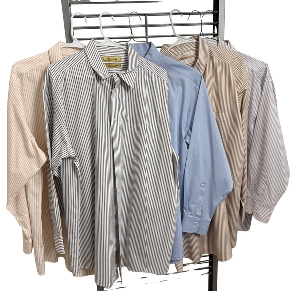 Roundtree & Yorke Other - Lot of 6 Roundtree & Yorke Gold Label Mens Dress Shirts 17 34 Non-Iron Cotton